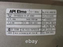 Api Elmo Washing Machine Motor Cv132g/2-18-2t-4392 0145.9588730 2/0,4kw 208/240v