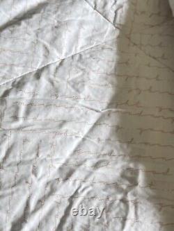 Beddys Twin Size Love At First White Minky Zip Up Bedding 80x74
