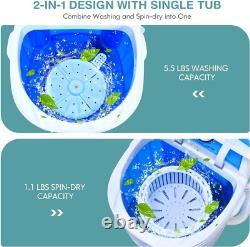 Energy Efficient Mini Washer & Spinner Combo 5.5lbs Capacity, Portable Design