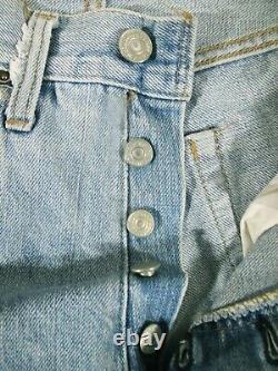 HOT VTG 80's USA LEVI'S 501 SELVEDGE 6 DOTS LIGHT Denim Jeans 32x28 (Fit 29x28)