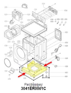 LG WM2277HW Washer Base Frame 3041ER0001C OEM Cabinet Base Assembly