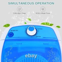 Lightweight 5.5lbs Washing Machine Efficient Mini Washer for Small Spaces
