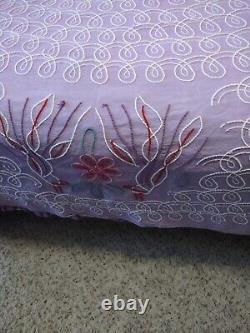 MCM Chenille Double Peacock Purple Bedspread Full/Queen