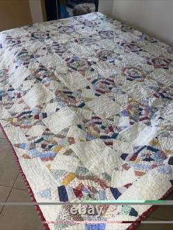 Quilt King Oversized Huge Patchwork Handmade Reversible Multi Color