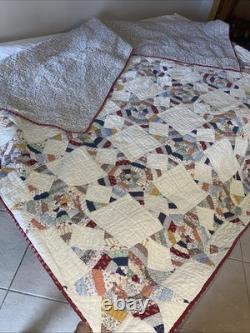 Quilt King Oversized Huge Patchwork Handmade Reversible Multi Color