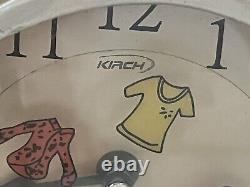 RARE! Vtg Kirch Wall Clock Washing Machine/Laundry Ceramic HTF