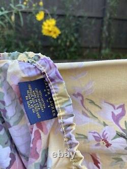 Ralph Lauren Sophie Brooke Yellow Rose Floral KING Sheet Set