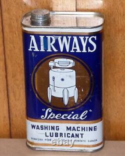 Rare Canadian AIRWAYS 1 Imperial Quart washing machine oil can FREE SHIPPING