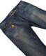 Robins Jeans Designer Snake Short Flap Pocket Studded Medium Wash Size 42 X 29l