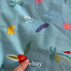 True Vtg 80s Ken Done Artist Twin Bed Duvet Comforter Cover Sailboats Palm Trees