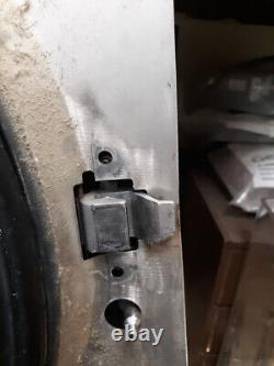 Used Maytag 35 LB. Commercial washer door With mounting hinge, shield and handle