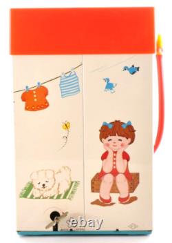 Vintage 1960s Yonezawa Wind-Up Tin Toy Washing Machine Japan Rare Home Appliance