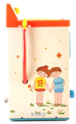 Vintage 1960s Yonezawa Wind-Up Tin Toy Washing Machine Japan Rare Home Appliance