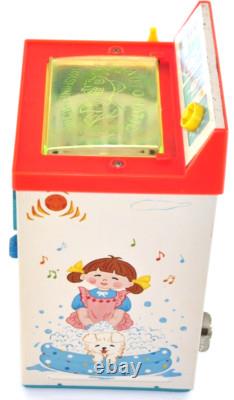 Vintage 1960s Yonezawa Wind-Up Tin Toy Washing Machine Japan Rare Home Appliance