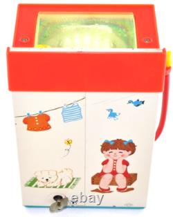Vintage 1960s Yonezawa Wind-Up Tin Toy Washing Machine Japan Rare Home Appliance