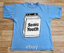 Vintage 90s Sonic Youth Washing Machine T Shirt Size Medium Rare Double Sided