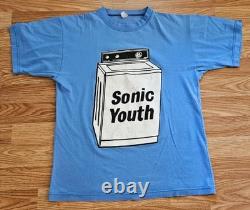 Vintage 90s Sonic Youth Washing Machine T Shirt Size Medium Rare Double Sided
