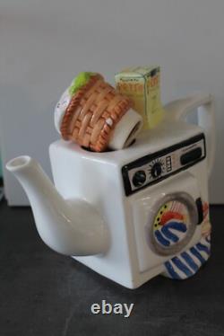 Vintage Ceramic & Porcelain TEAPOT Washing Machine Persil