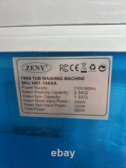 Zeny H01-1669A Portable Mini Twin Tub Washer