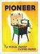 Affiche Vintage Originale De La Machine à Laver Les Vêtements Américaine Pioneer Vers 1920