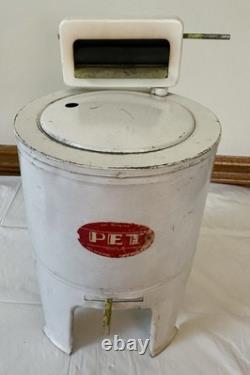 Échantillon ou jouet de vendeur de machine à laver à essor en métal vintage rare de Pet Mfg