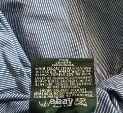 Ensemble de draps et taies d'oreiller en bleu rayé Ralph Lauren, plat et ajusté, TWIN