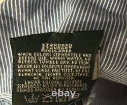 Ensemble de draps et taies d'oreiller en bleu rayé Ralph Lauren, plat et ajusté, TWIN