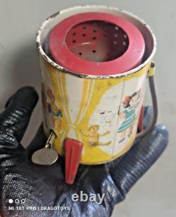 Jouet de machine à laver vintage à remontage, époque soviétique, objet original CCCP URSS, fonctionne.