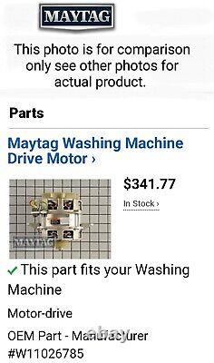 Moteur de lave-linge Maytag, avec pompe et autres composants sous la cuve complets