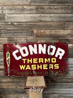 Panneau en porcelaine vintage Connor Thermo Washers - Panneau en porcelaine pour machine à laver