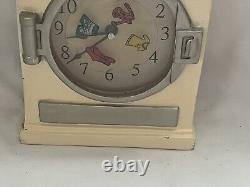 RARE ! Horloge murale Kirch Vtg Machine à laver / Laverie en céramique HTF