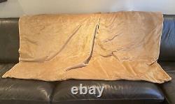 RESTORATION HARDWARE Luxe Couverture en Fausse Fourrure Beige Camel Tan avec Paillettes