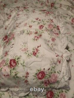 Rachel Ashwell Custom Made Wildflower Cotton Full Queen Duvet And Shams Set