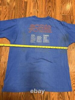 T-shirt vintage des années 90 de Sonic Youth, taille XL, RARE, Tee-shirt de groupe